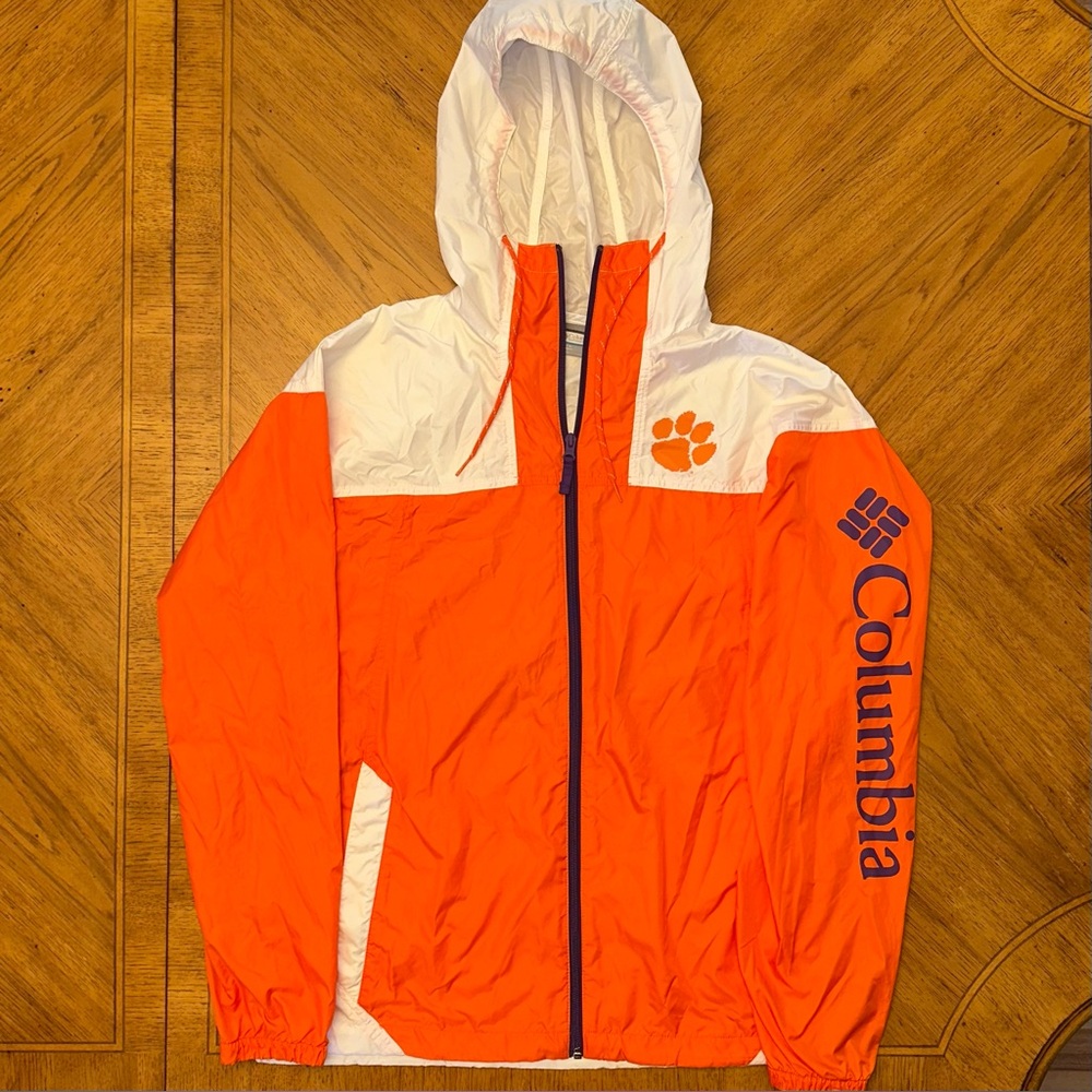 Clemson Tigers Jacket Mens Size Medium Columbia Flash Challenger Windbreaker